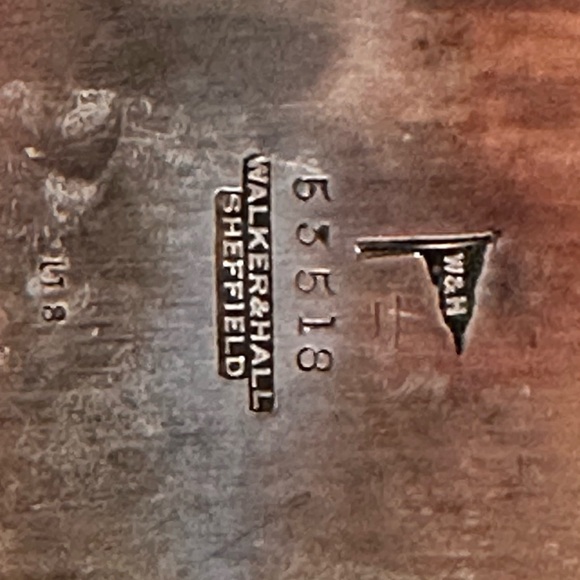 COPY - Solid sterling Silver English Tea Set with Black Handles - Picture 3 of 16